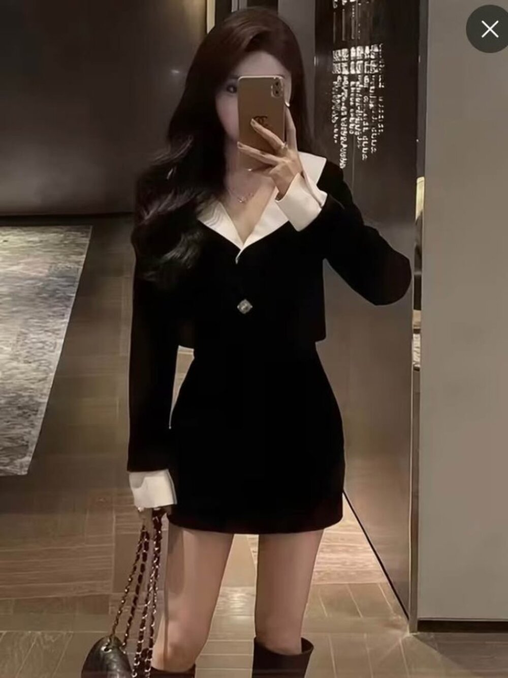 2pcs set short jacket + skirt outfit (Size M)